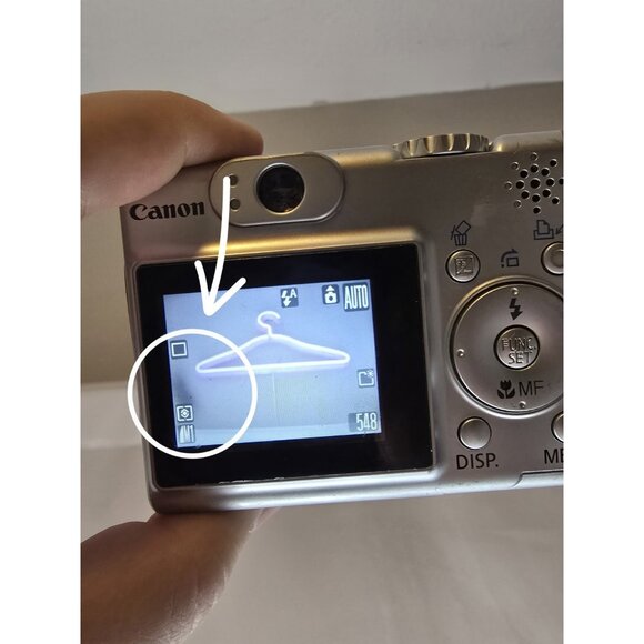 Canon PowerShot A530 5.0MP Digital Camera Silver READ-Small Black Line On Screen - Picture 8 of 16